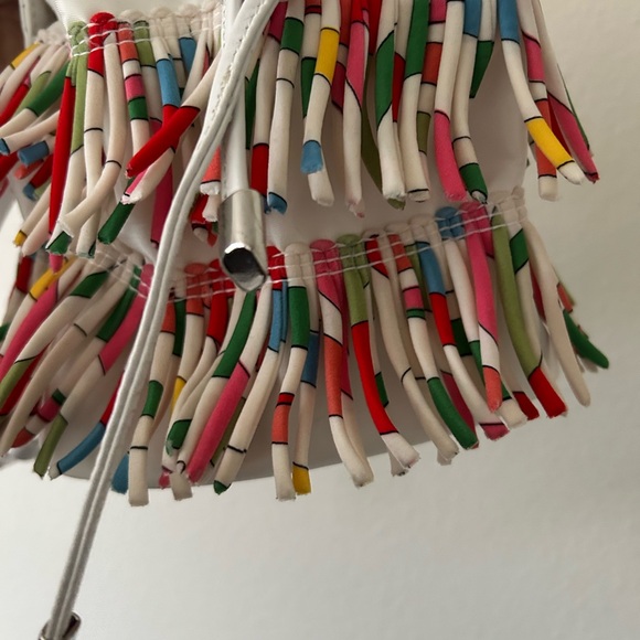 Stylish White and Red Fringe Bag(KIDS) - Picture 7 of 8